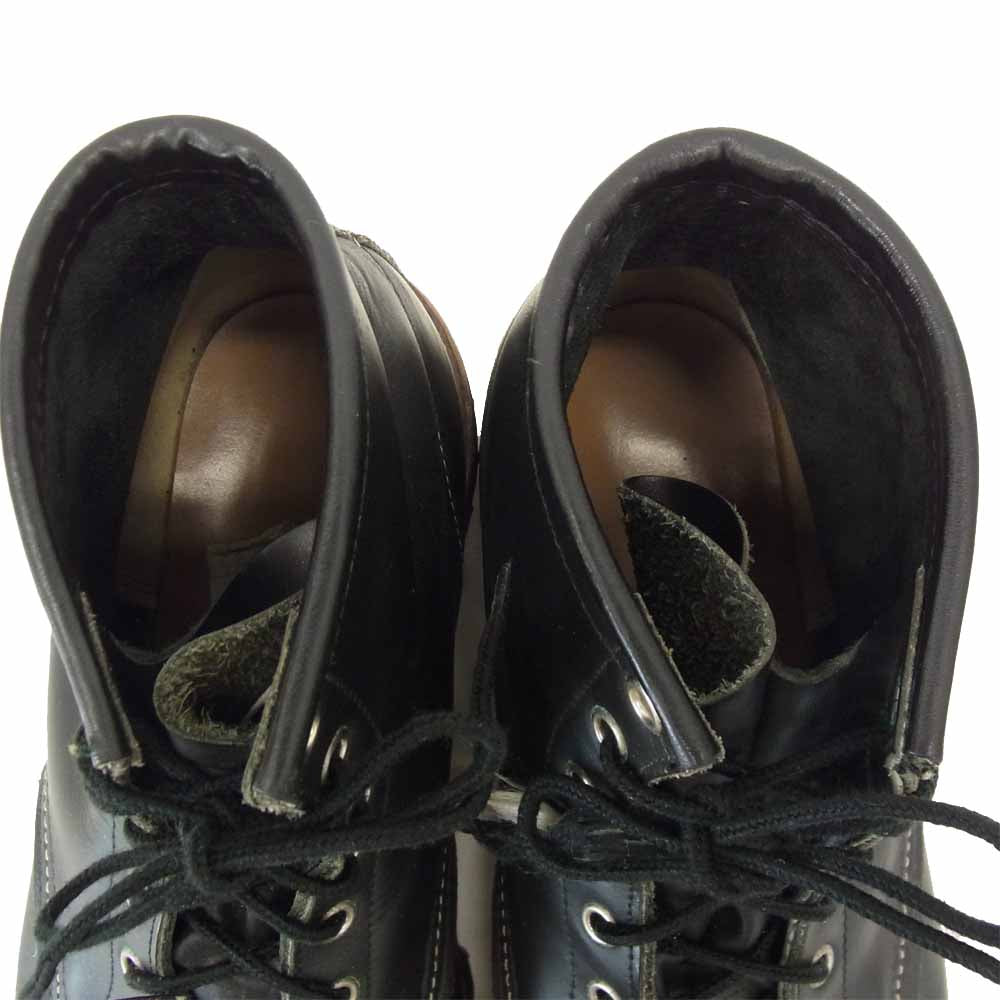 RED WING レッドウィング 刺繍羽タグ モックトゥ ビブラムソール ブーツ ブラック系【中古】
