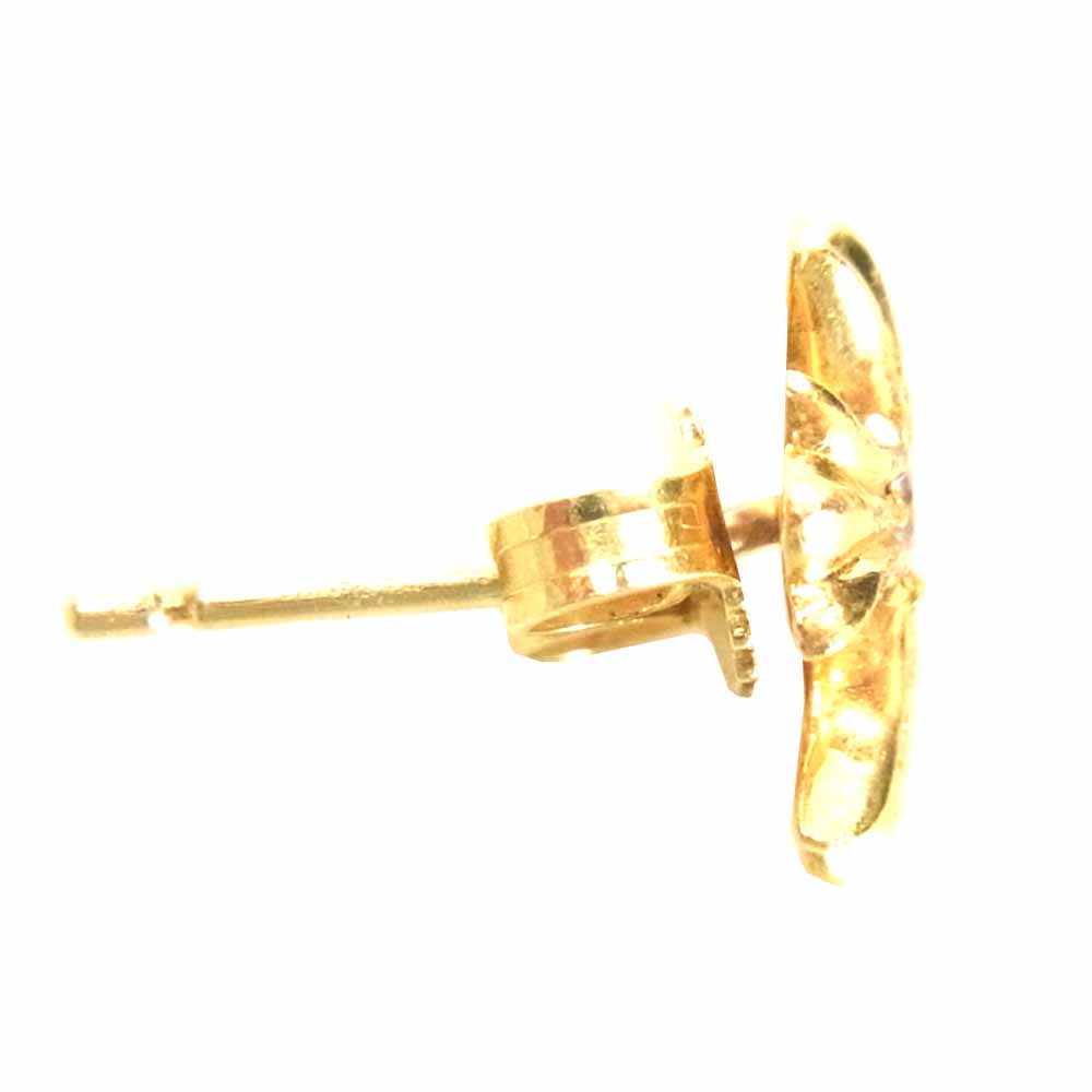 CHROME HEARTS クロムハーツ（原本無） 22K CHクロススタッド 1ダイヤ ピアス ゴールド系【中古】
