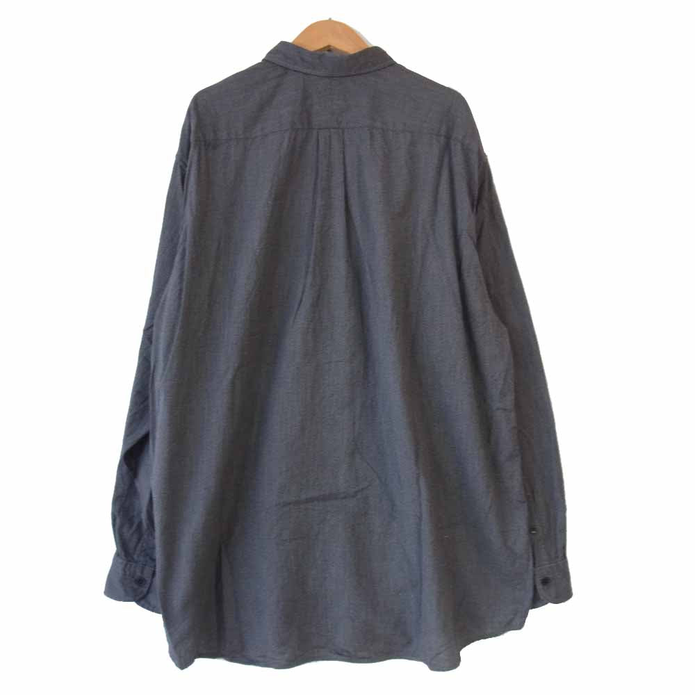 COMOLI コモリ T01-02017 ヨリ杢 シャツ ダークグレー系 4【新古品】【未使用】【中古】