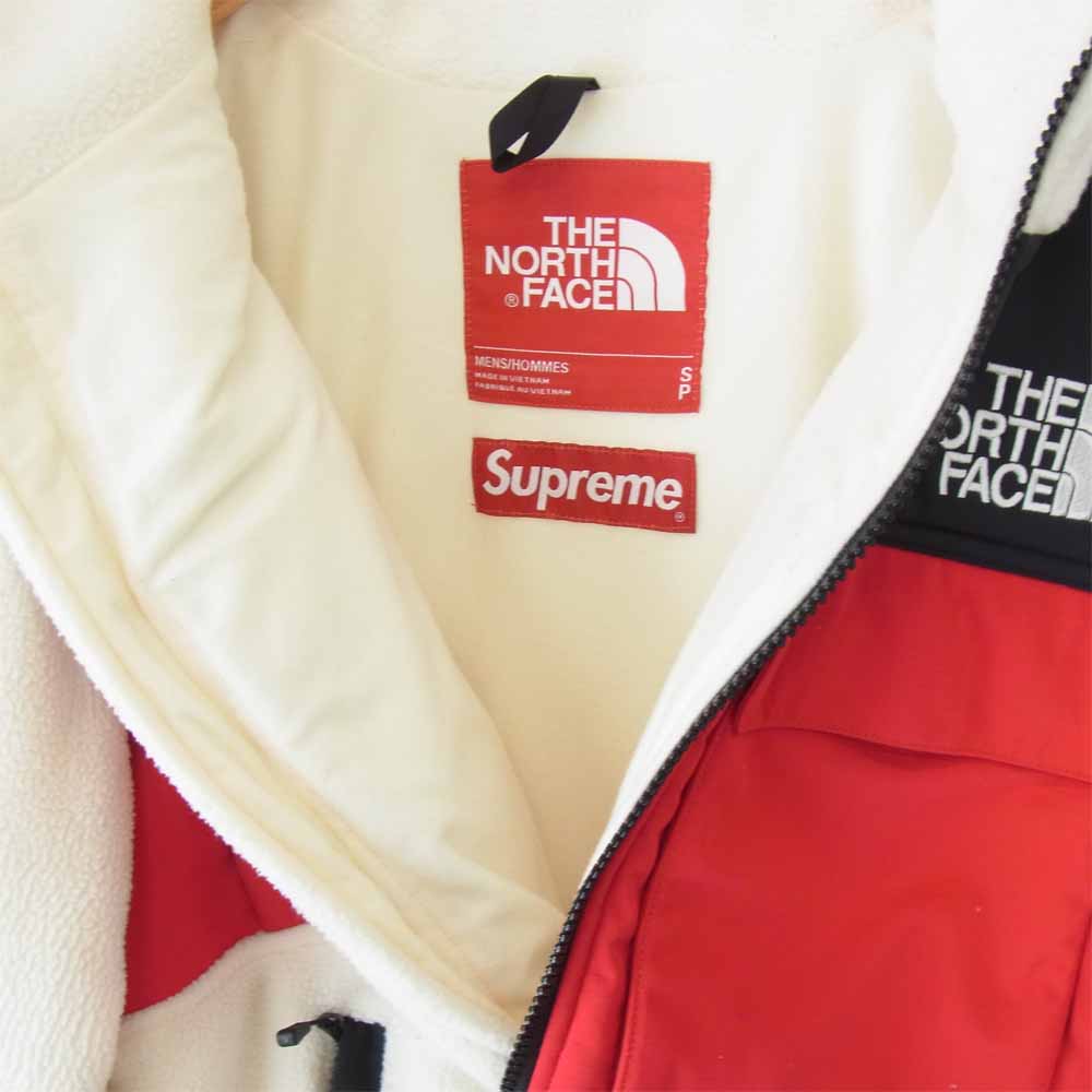 Supreme シュプリーム 18AW  NL71809 × ノースフェイス THE NORTH FACE 国内正規品 Expedition Fleece Jacket エクスペディション フリース ジャケット オフホワイト系 S【中古】