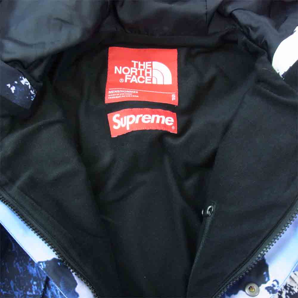 Supreme シュプリーム 17AW NP61701I × ノースフェイス THE NORTH FACE 国内正規品 Mountain Parka 雪山 マウンテン パーカー ホワイト系 ブルー系 S【中古】