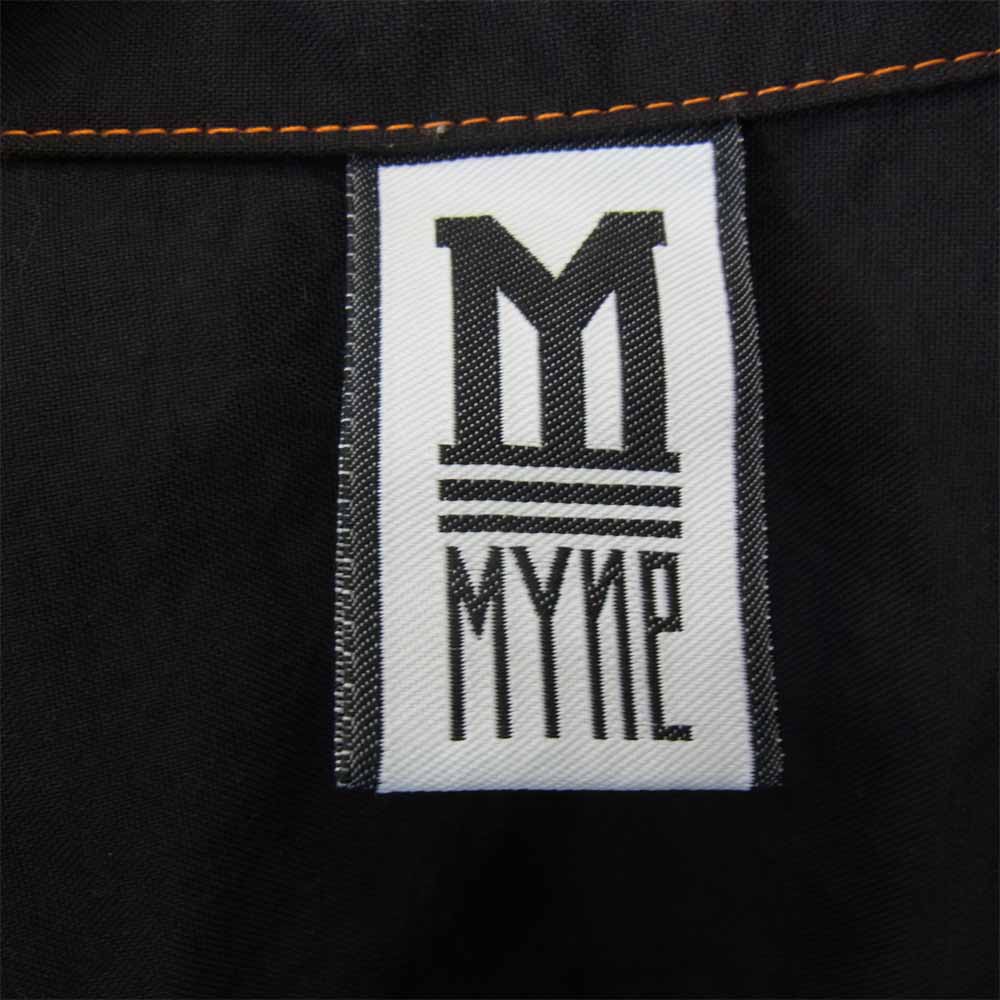 MIHARA YASUHIRO ミハラヤスヒロ 19AW G01SH232 × Myne マイン Clear pocket shirt PVC ポケット シャツ ブラック系 M【中古】