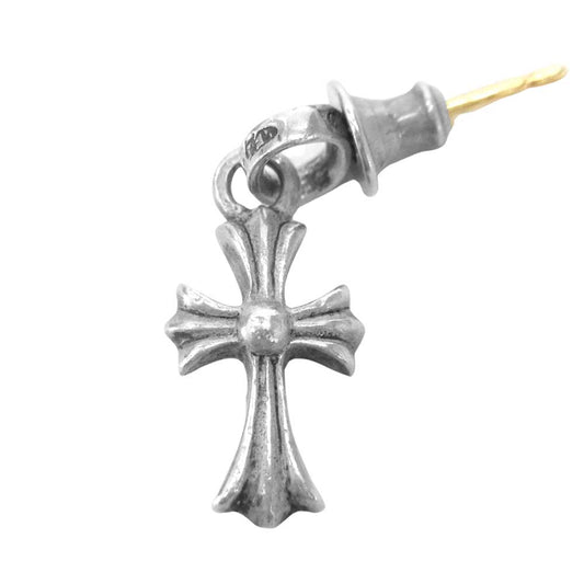 CHROME HEARTS クロムハーツ（原本無） CHクロス ベビー ベイビーファット ドロップ ピアス シルバー系【中古】