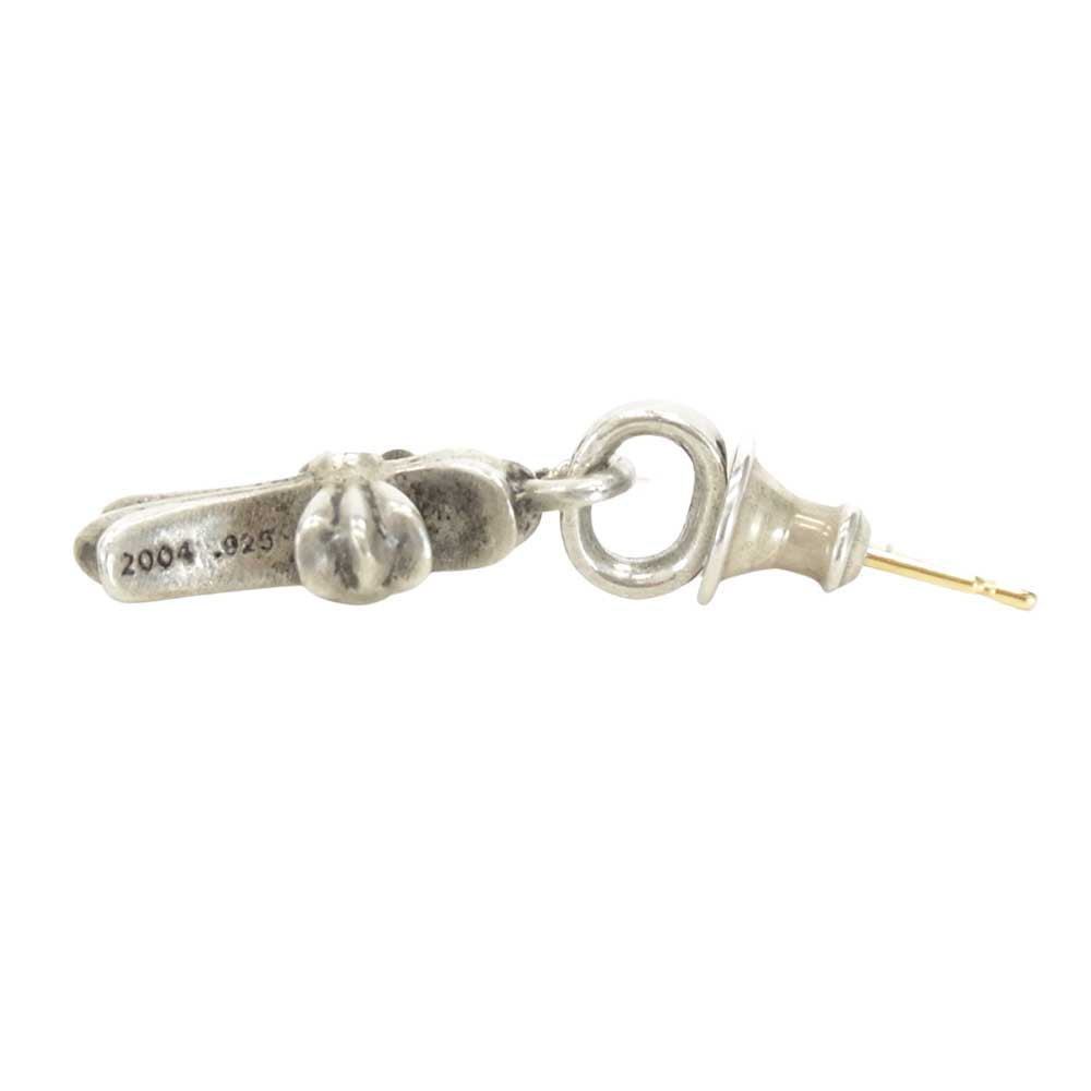 CHROME HEARTS クロムハーツ（原本無） CHクロス ベビー ベイビーファット ドロップ ピアス シルバー系【中古】