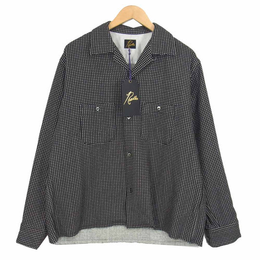 Needles ニードルス C.O.B. Classic Shirt - W/N Melton 長袖 シャツ ブラック系 L【極上美品】【中古】