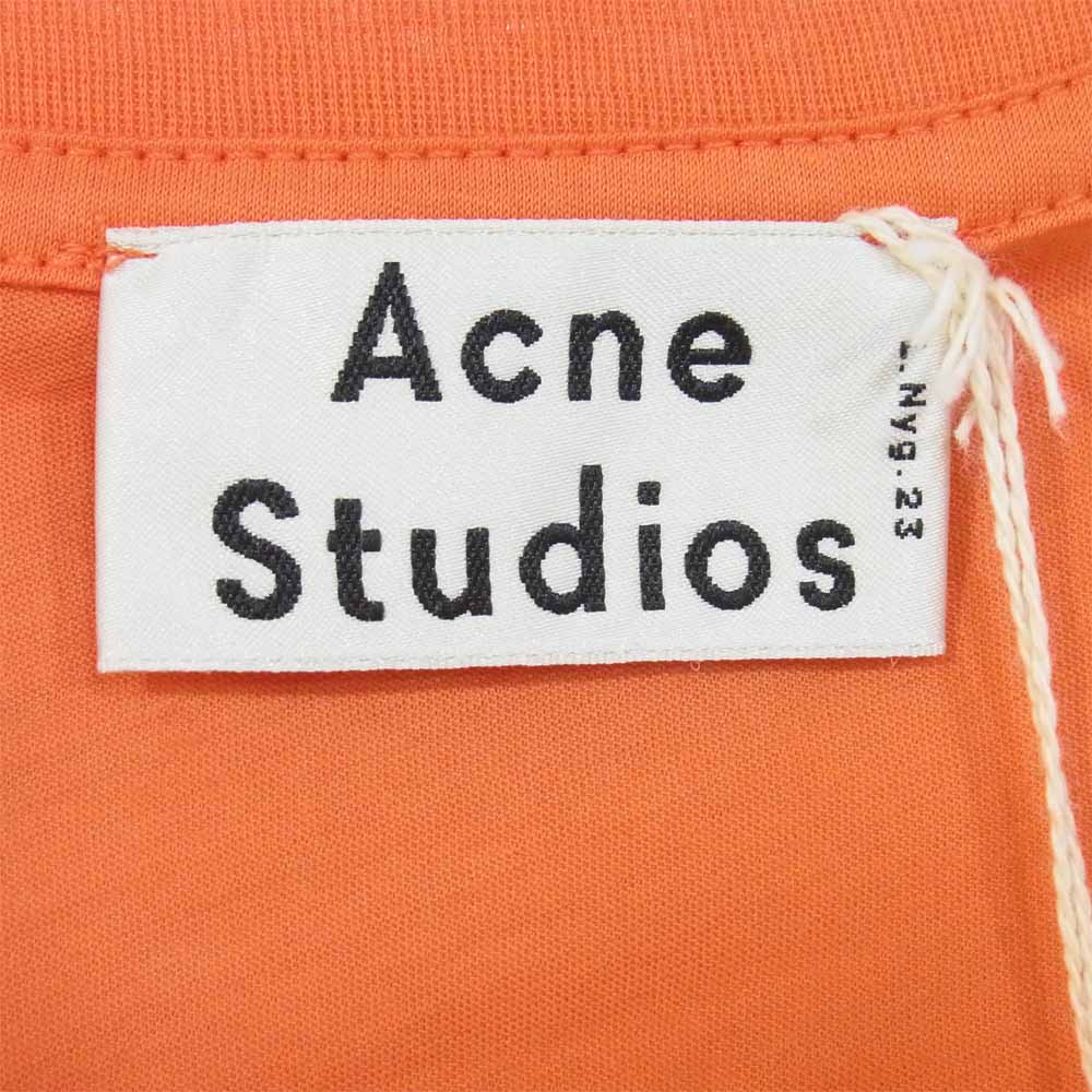 ACNE STUDIOS アクネストゥディオズ GET IT HERE プリント Tシャツ オレンジ系 XS【新古品】【未使用】【中古】