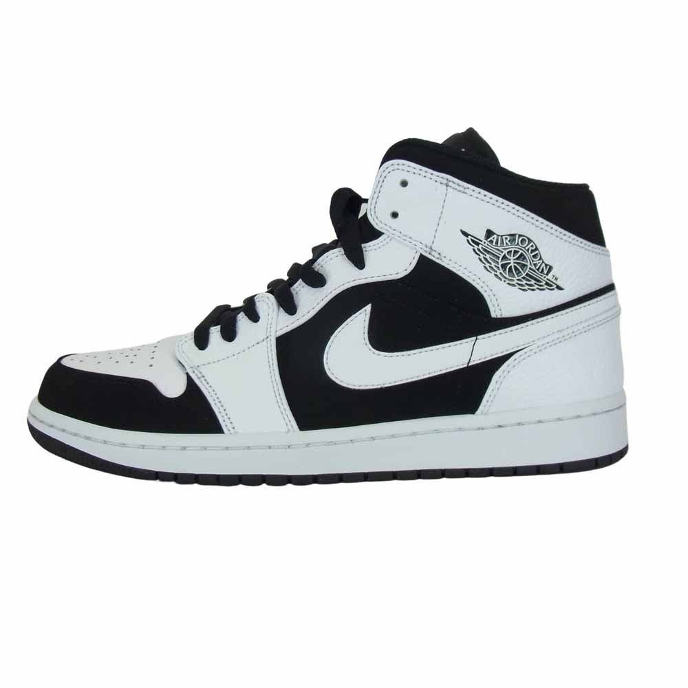 NIKE ナイキ 554724 113 AIR JORDAN 1 MID エア ジョーダン 1 ミッド  ブラック系 ホワイト系 US10【極上美品】【中古】