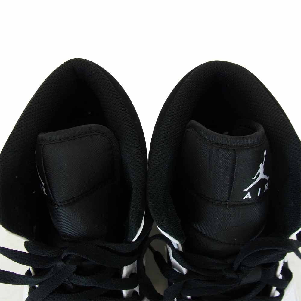 NIKE ナイキ 554724 113 AIR JORDAN 1 MID エア ジョーダン 1 ミッド  ブラック系 ホワイト系 US10【極上美品】【中古】