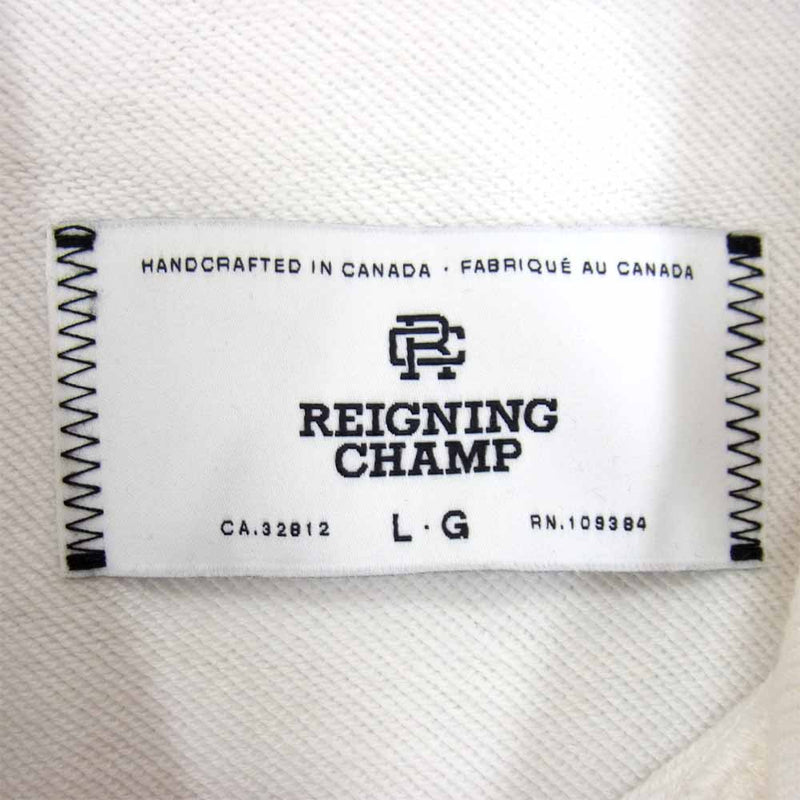 REIGNING CHAMP レイニングチャンプ RC-3363 サイド ジップ プルオーバー パーカー ホワイト系 L/G【中古】