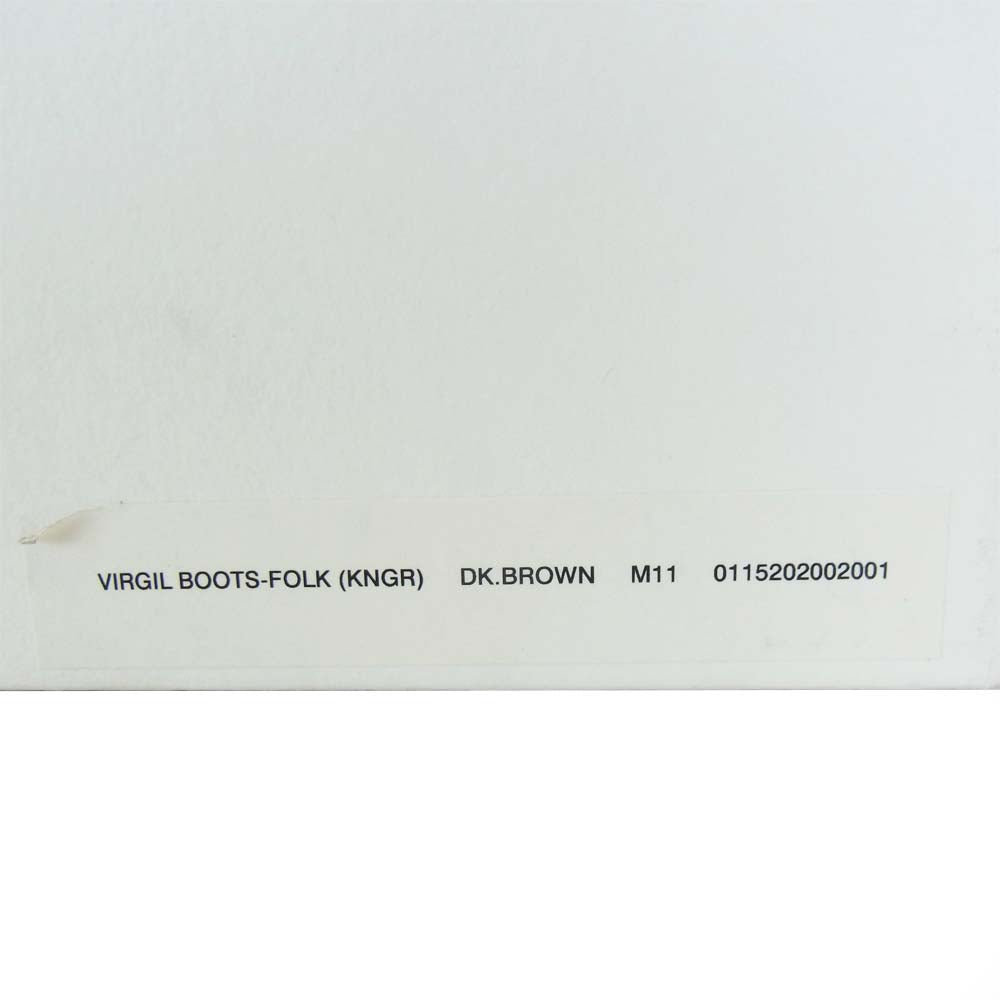 VISVIM ビズビム 18AW 118202002006 VIRGIL BOOTS-FOLK バージル ブーツ フォーク ブラウン系 11【美品】【中古】