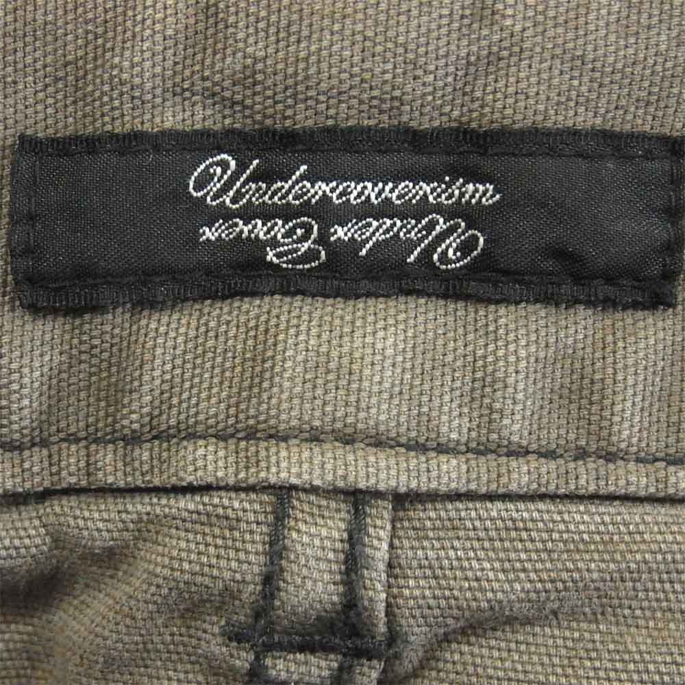 UNDERCOVER アンダーカバー 刺繍 ストレート パンツ コットン 日本製 グレー系 2【中古】