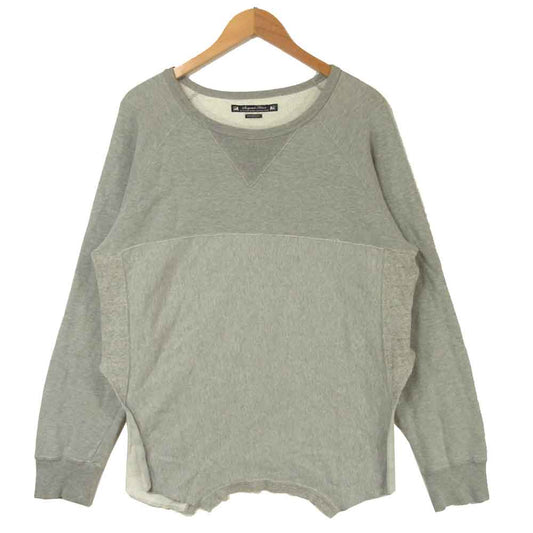 SASQUATCHfabrix. サスクワァッチファブリックス 14SS-CSS-001 WAR IS OVER SWEAT 三角パッチ スウェット グレー系 L【中古】