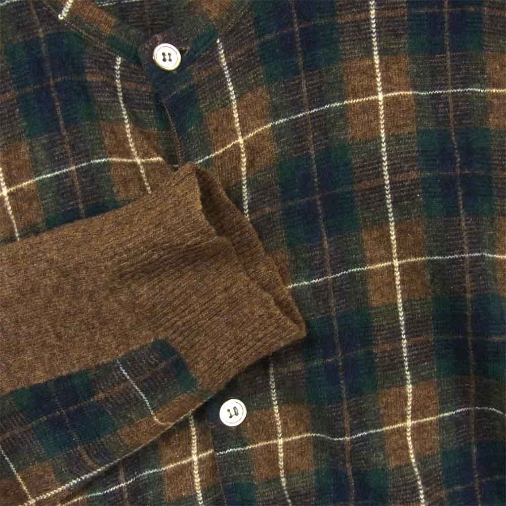 JUNYA WATANABE COMME des GARCONS MAN ジュンヤワタナベコムデギャルソンマン WG-N025 チェック スタンドカラー カーディガン ブラウン系 M【中古】