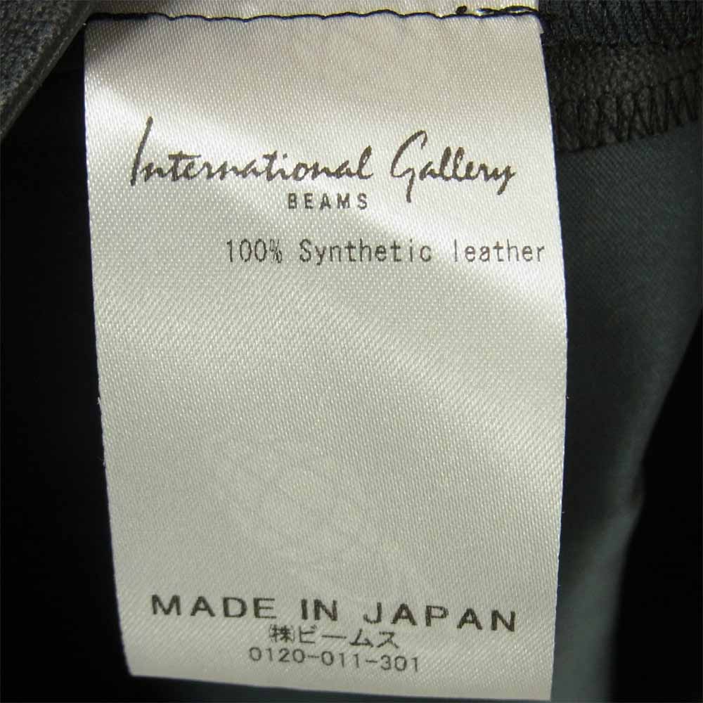 タキャシ 20SS フェイクレザー オープンカラー 半袖 シャツ 日本製 ブラック系 48【美品】【中古】