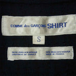 COMME des GARCONS コムデギャルソン W11156 SHIRT ウール モヘヤ チェック 長袖 シャツ フランス製 ネイビー系 S【美品】【中古】
