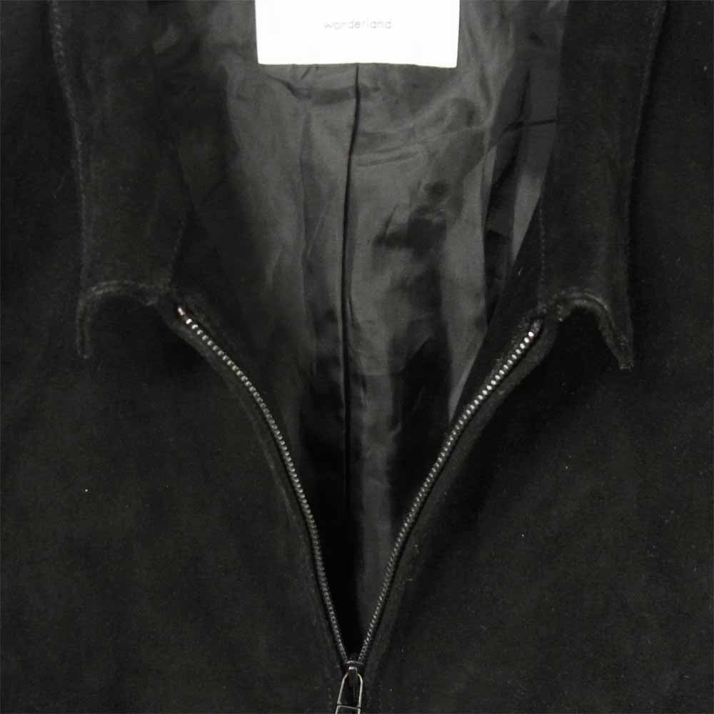 ワンダーランド 18AW SUEDE JACKET ビッグシルエット スエード レザー ジャケット ブラック系 1【中古】