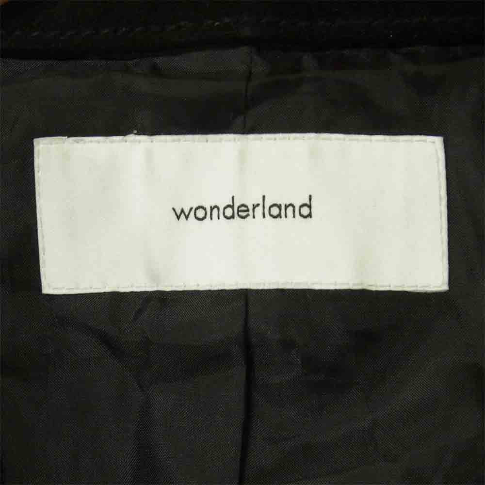 ワンダーランド 18AW SUEDE JACKET ビッグシルエット スエード レザー ジャケット ブラック系 1【中古】
