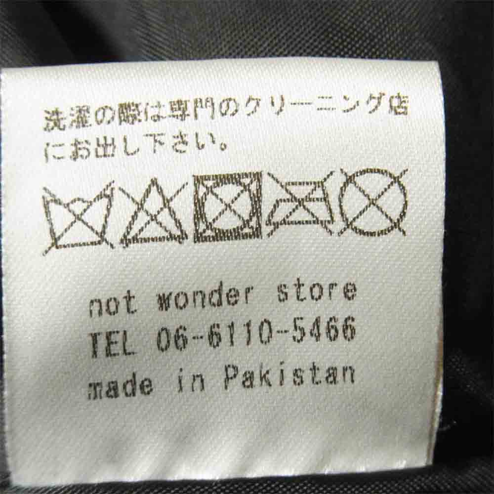 ワンダーランド 18AW SUEDE JACKET ビッグシルエット スエード レザー ジャケット ブラック系 1【中古】