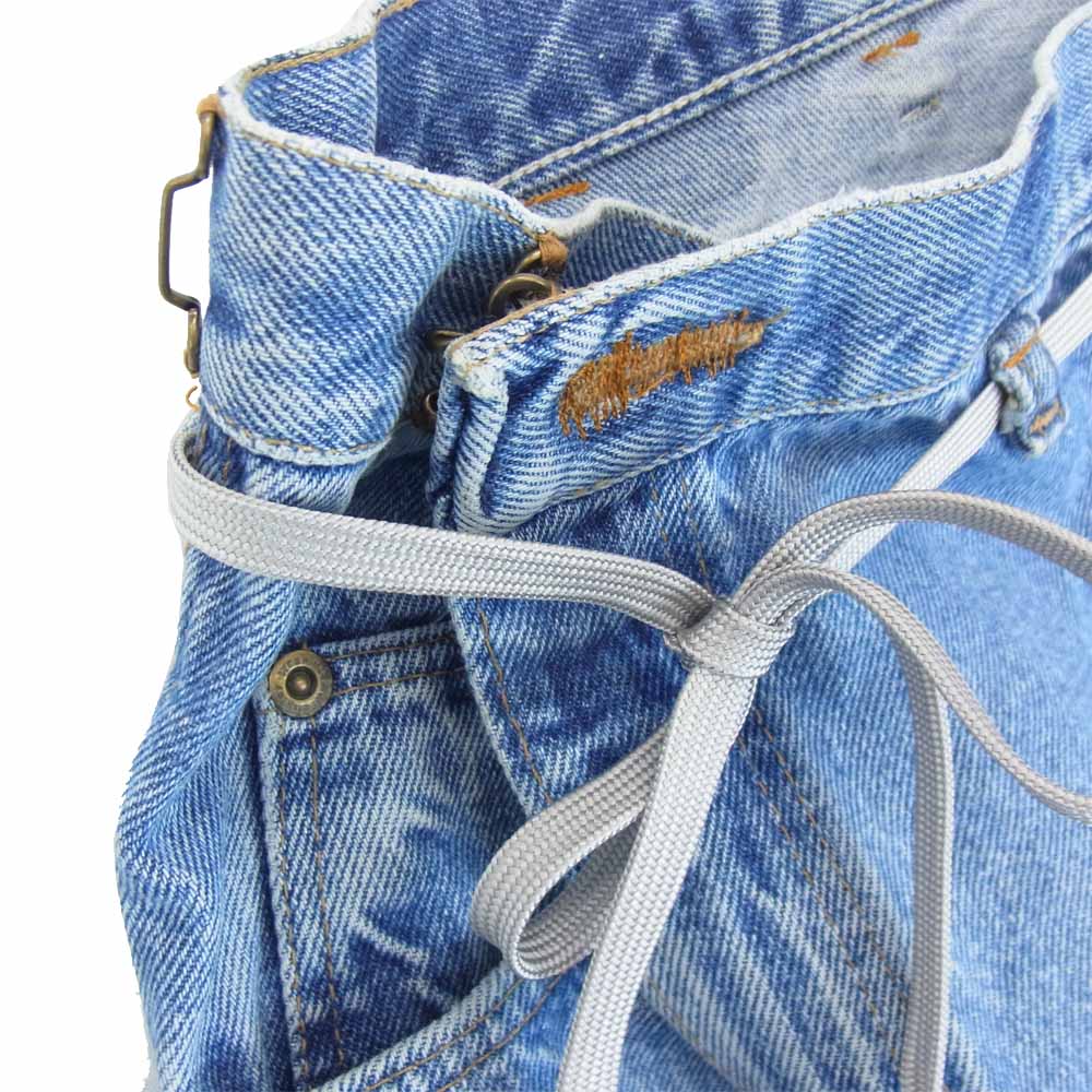 メゾンエウレカ EUREKA-017-BLUE VINTAGE REWORK BIGGY PANTS ヴィンテージ リワーク ビギー パンツ インディゴブルー系 M【美品】【中古】