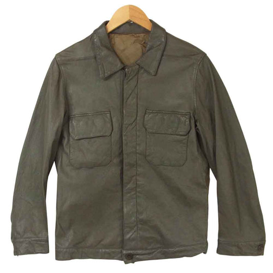 Rick Owens リックオウエンス OLMAR AND MIRTA オルマー アンド コリータ ラムレザー ジャケット グレイッシュブラウン系 S【中古】