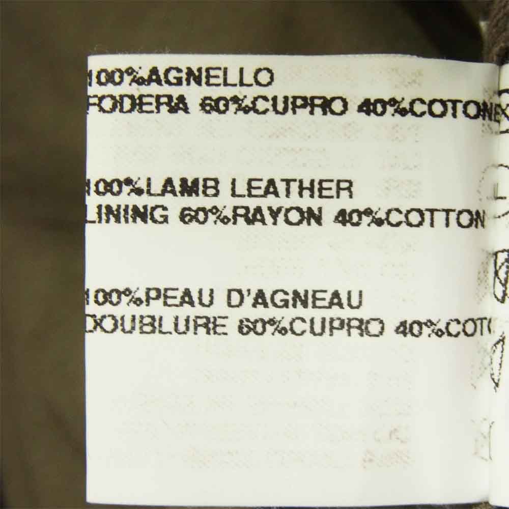 Rick Owens リックオウエンス OLMAR AND MIRTA オルマー アンド コリータ ラムレザー ジャケット グレイッシュブラウン系 S【中古】