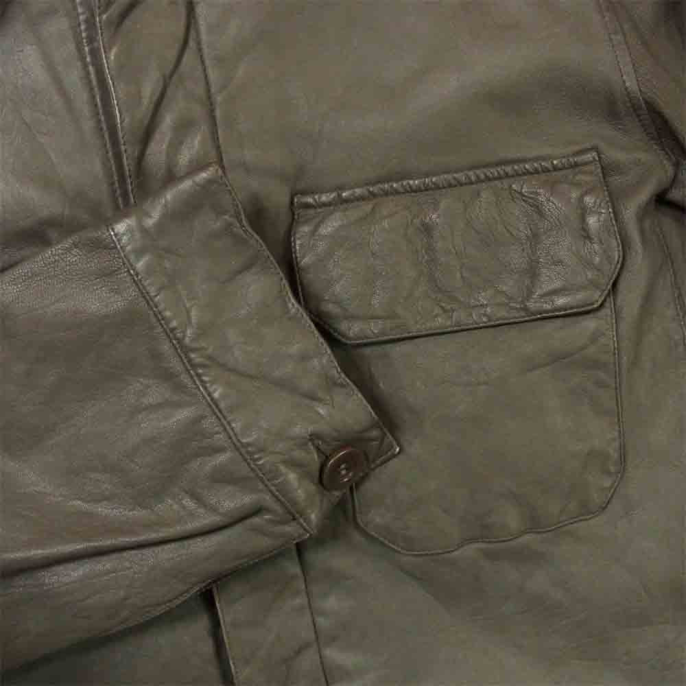 Rick Owens リックオウエンス OLMAR AND MIRTA オルマー アンド コリータ ラムレザー ジャケット グレイッシュブラウン系 S【中古】