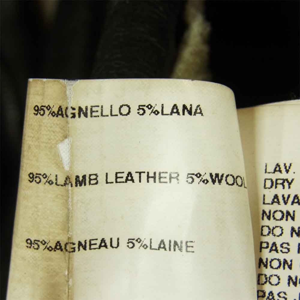 Rick Owens リックオウエンス 国内正規品 リアル ムートン レザー ジャケット イタリア製 ブラック系 S【中古】