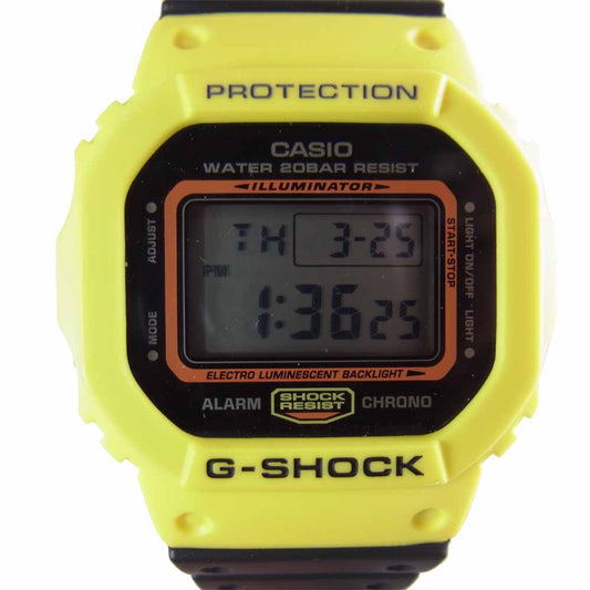 G-SHOCK ジーショック DW-5600TB リストウォッチ イエロー系【中古】
