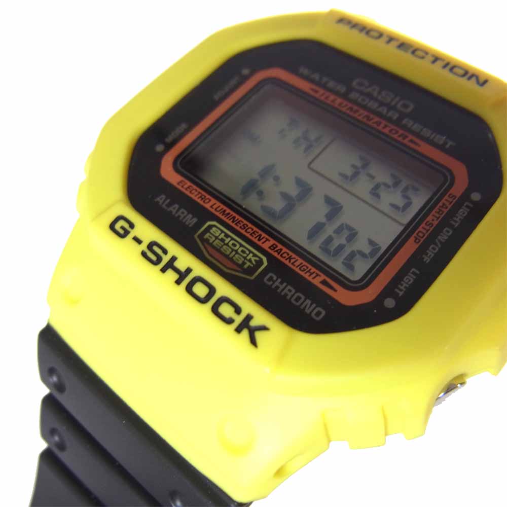 G-SHOCK ジーショック DW-5600TB リストウォッチ イエロー系【中古】