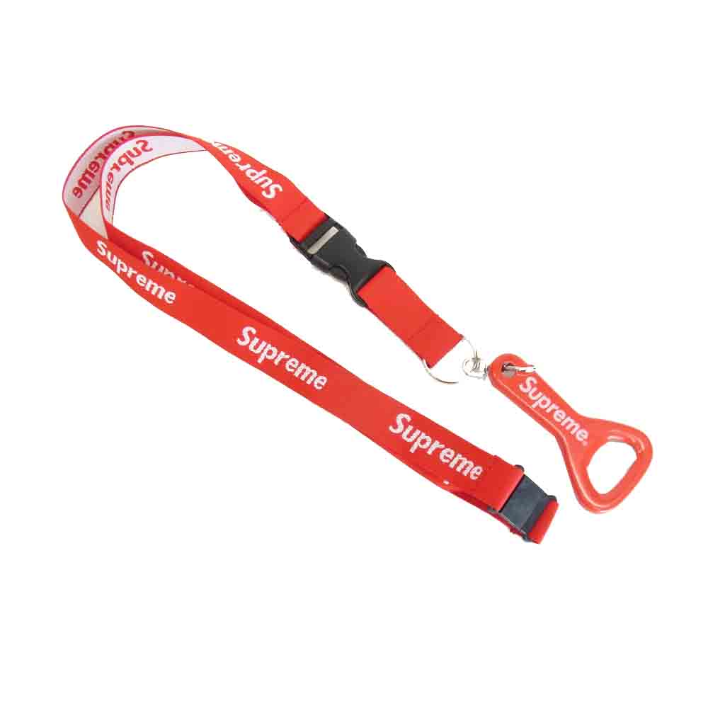 Supreme シュプリーム 14SS Bottle Opener Lanyard ボトルオープナー ネックストラップ レッド系【極上美品】【中古】