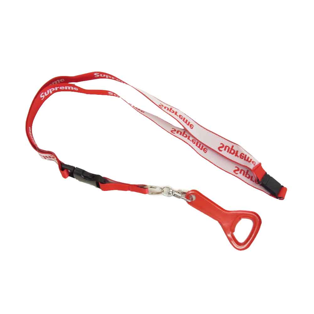 Supreme シュプリーム 14SS Bottle Opener Lanyard ボトルオープナー ネックストラップ レッド系【極上美品】【中古】