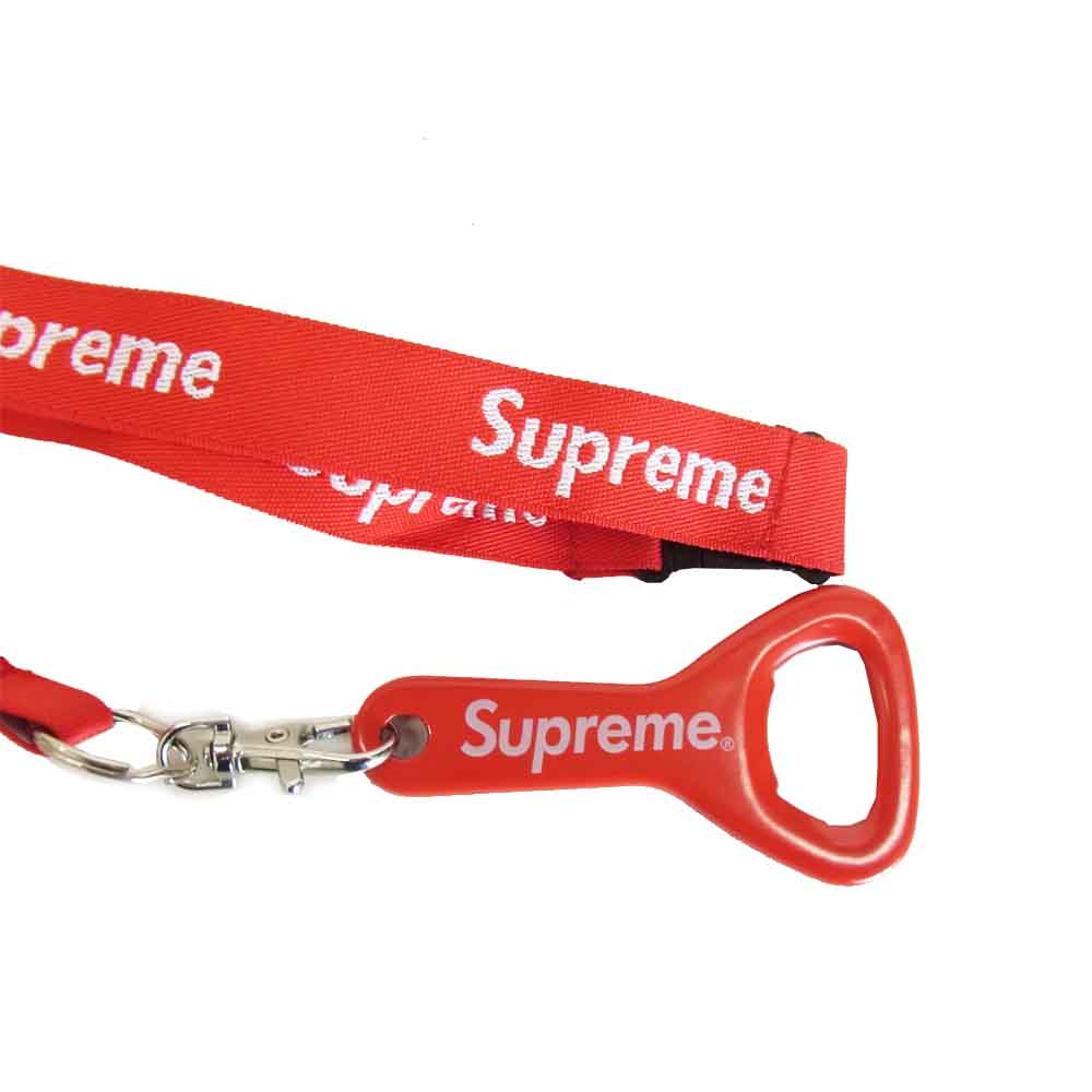 Supreme シュプリーム 14SS Bottle Opener Lanyard ボトルオープナー ネックストラップ レッド系【極上美品】【中古】