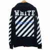 OFF-WHITE オフホワイト 国内正規品  BLUE COLLAR HOODIE プルオーバー パーカー ブラック系 M【中古】