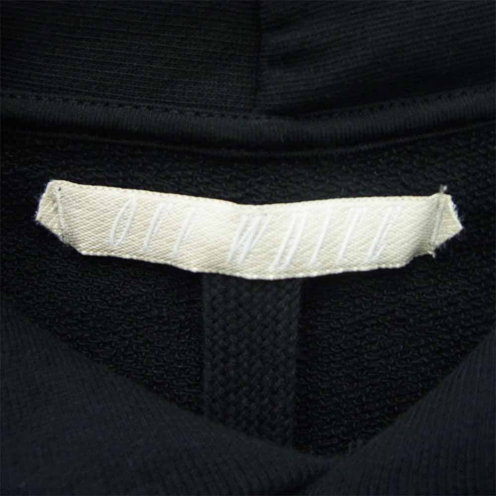 OFF-WHITE オフホワイト 国内正規品  BLUE COLLAR HOODIE プルオーバー パーカー ブラック系 M【中古】