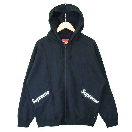 Supreme シュプリーム 20SS Color Blocked Zip Up Hooded Sweatshirt ブラック系 M【極上美品】【中古】