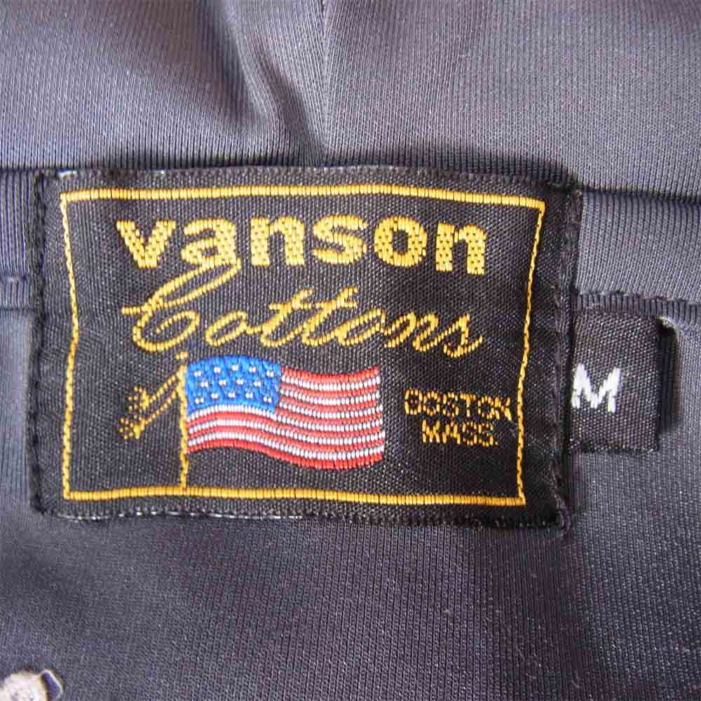 VANSON バンソン ジャージ ジャケット 黒×グレー M【中古】