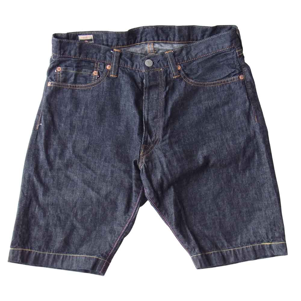 桃太郎ジーンズ H0205SP 出陣 １０オンス 特濃 インディゴデニム スリム ショートパンツ インディゴブルー系 32【中古】