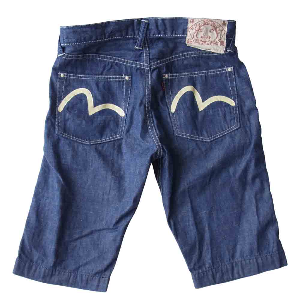 EVISU エヴィス 7750 カモメ ペイント デニムショーツ インディゴブルー系 32【中古】