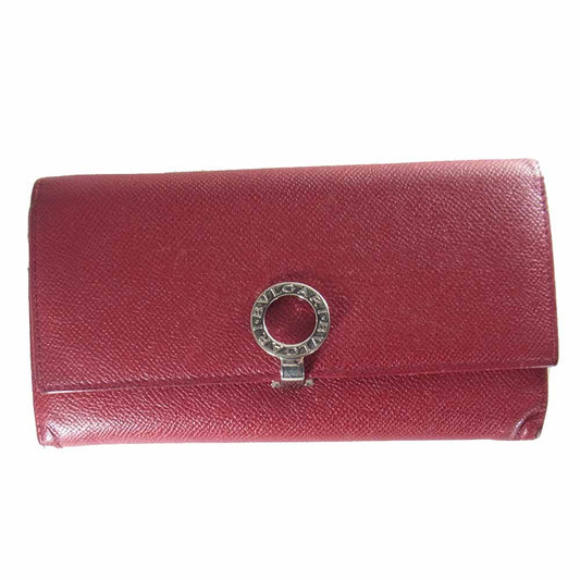 BVLGARI ブルガリ ブルガリブルガリ 長財布 レッド系【中古】