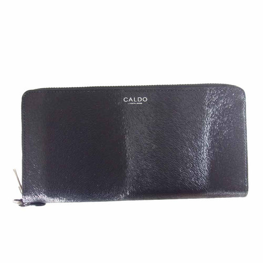 カルド MINK-Zip Long W-BK ラウンドジップ ファスナー ウォレット 長財布 ブラック系【新古品】【未使用】【中古】