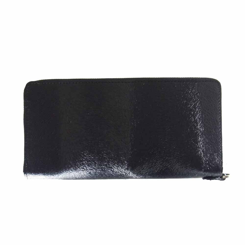 カルド MINK-Zip Long W-BK ラウンドジップ ファスナー ウォレット 長財布 ブラック系【新古品】【未使用】【中古】