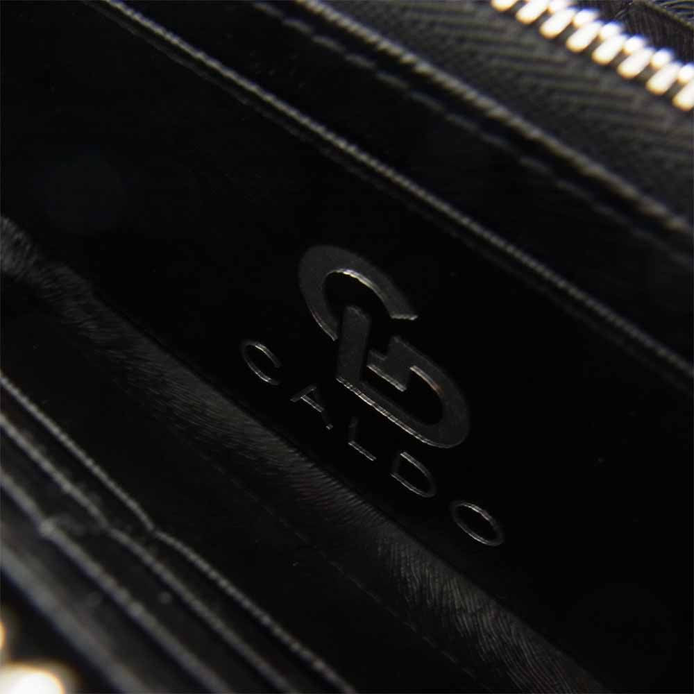 カルド MINK-Zip Long W-BK ラウンドジップ ファスナー ウォレット 長財布 ブラック系【新古品】【未使用】【中古】