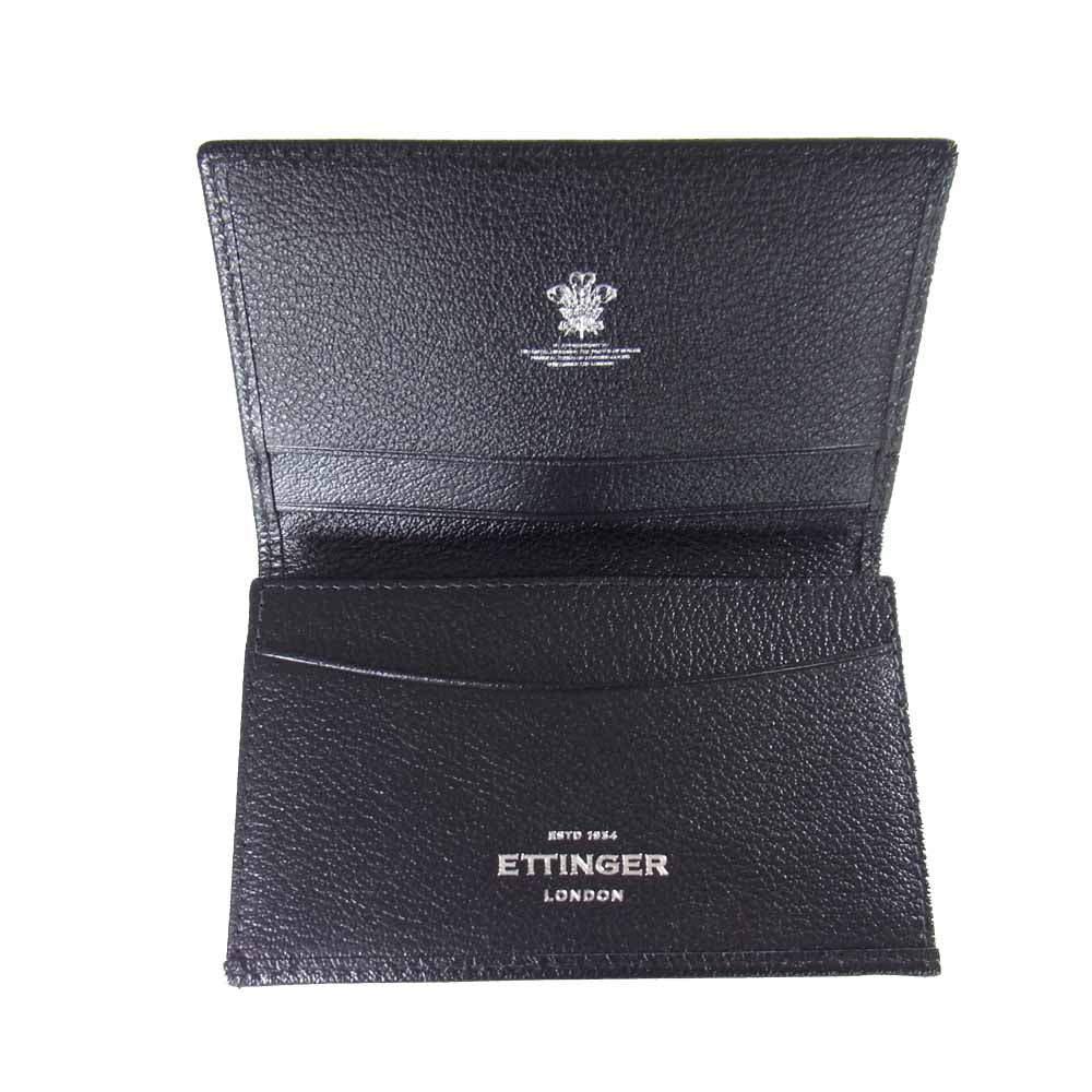 Ettinger エッティンガー Capra カプラ レザー カードケース 名刺入れ ブラック系【新古品】【未使用】【中古】