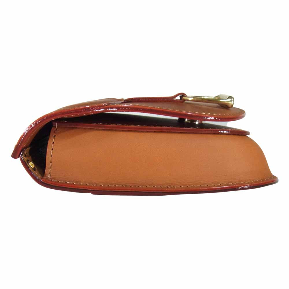 鞄いたがき 鞍 ポシェット 2way レザー ショルダー バッグ ブラウン系【新古品】【未使用】【中古】