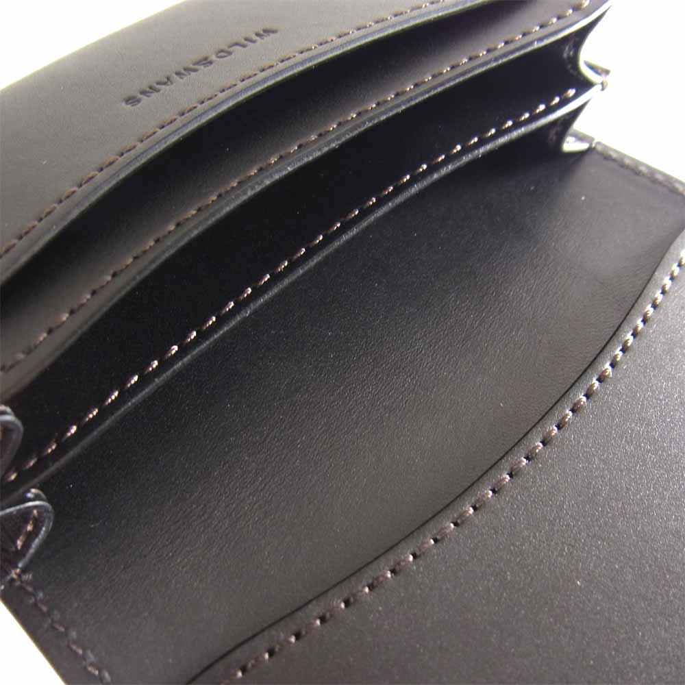 WILDSWANS ワイルドスワンズ SURGE サージ EB イングリッシュブライドル レザー カードケース 名刺入れ ブラック系【新古品】【未使用】【中古】
