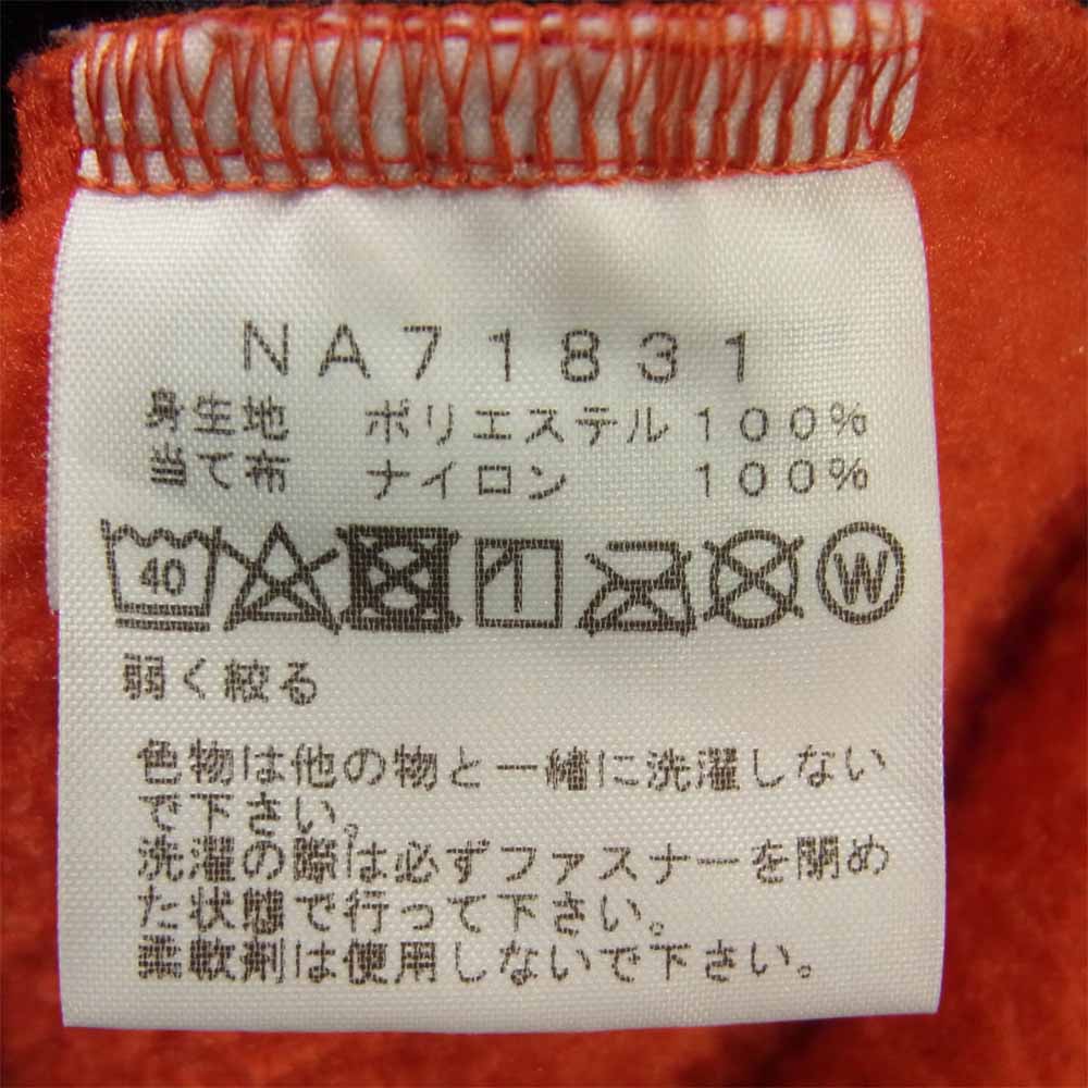 THE NORTH FACE ノースフェイス NA71831 DENALI JACKET デナリ ジャケット ミャンマー製 ブラック系 レッド系 XL【中古】