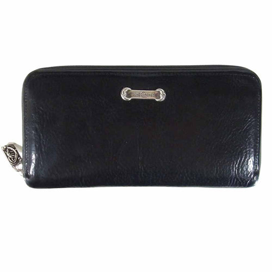 LONE ONES ロンワンズ ZIPPER LONG WALLET ラウンドジップ レザー ウォレット ブラック系【中古】