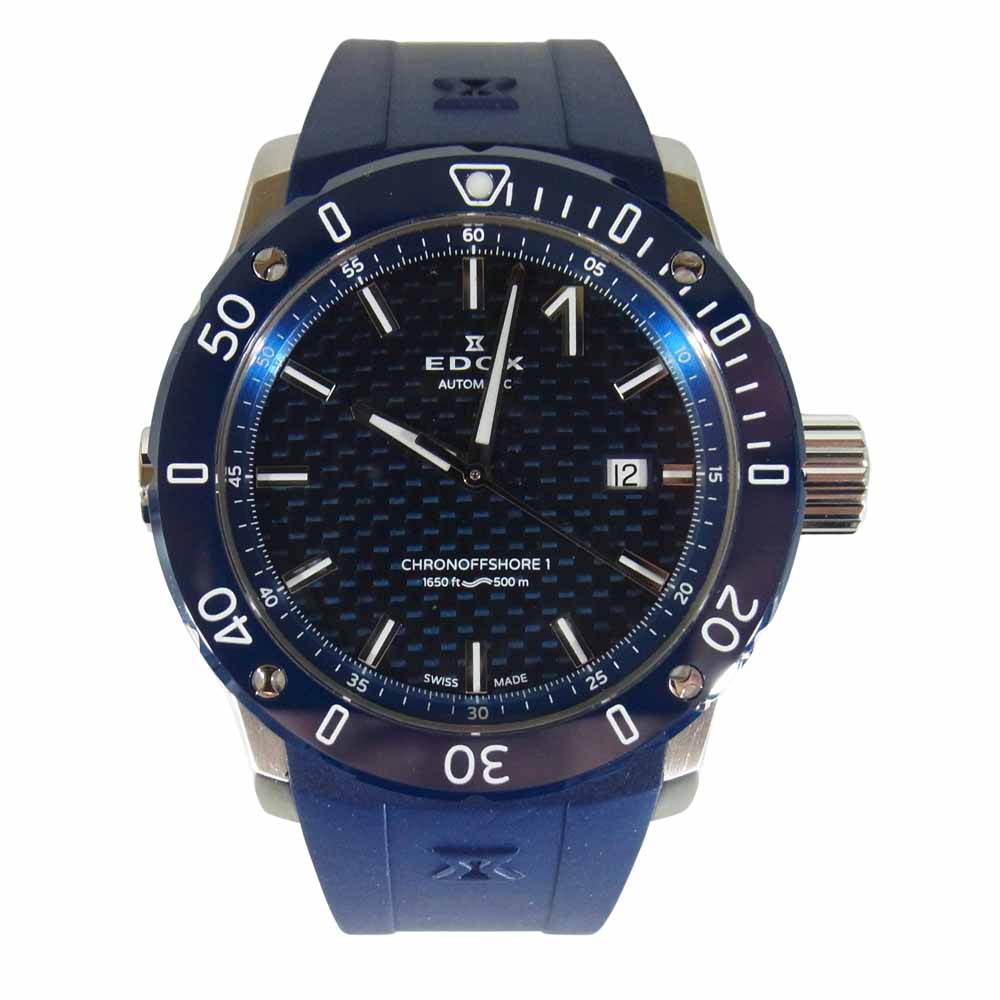 EDOX エドックス 80099 クロノオフショア1 プロフェッショナル 自動巻き 時計 ネイビー系【中古】
