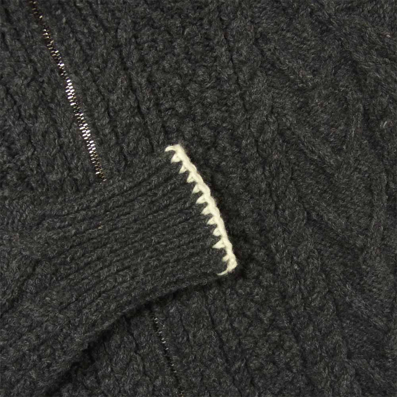 Ron Herman ロンハーマン ATHENA DESIGNS アテナデザイン Zip Cable Sweater ジップ アップ ニット グレー系 S【極上美品】【中古】