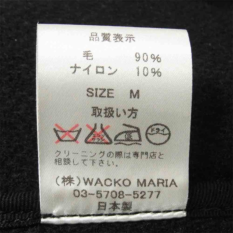 WACKO MARIA ワコマリア ウール Pコート 日本製 ブラック系 M【中古